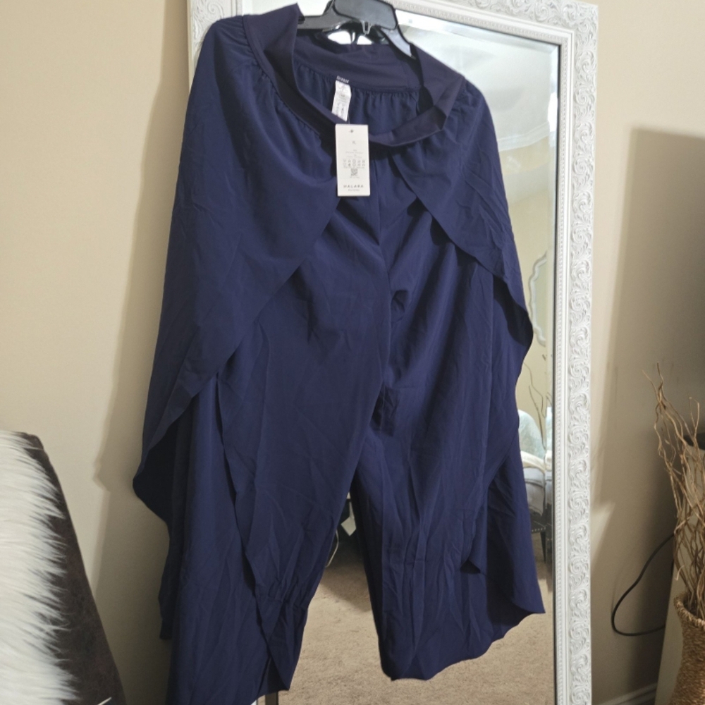 HALARA Wide Leg Pants - Navy Blue